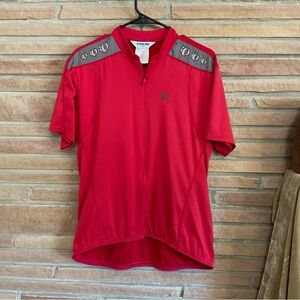 Men’s IQ Pearl Izumi Half Zip Short Sleeve Cycling Shirt Red Large